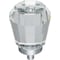 Jeffrey Alexander 1-1/4" Overall Length Polished Chrome Faceted Glass Harlow Cabinet Knob G150L-PC - alternate 1